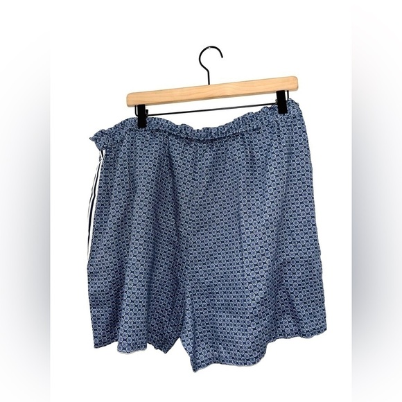 JOHNNY WAS NWT Blue Patched Ikat Linen Paperbag Shorts Size XL - Picture 8 of 14